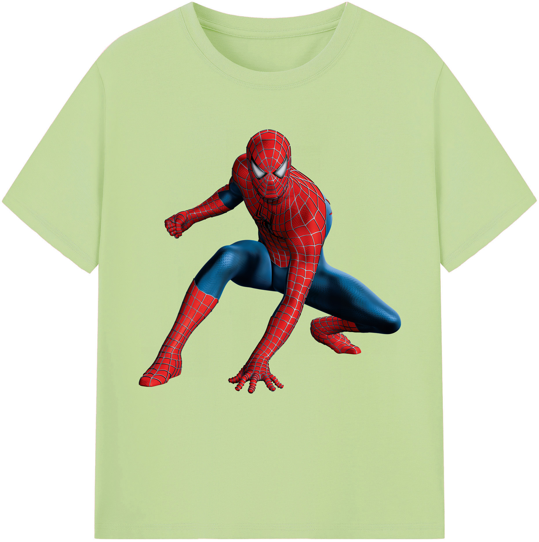 （画像用） Spider Man スパイダーマン 綿100％半袖Tシャツ（フロントプリント）